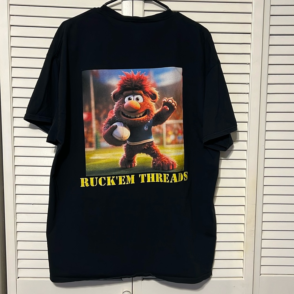Ruck’em Threads great shirt for a Rugby fan Size 2XL Color Black